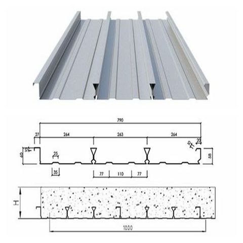 哈密鋼結構YX60-263-790型樓承板